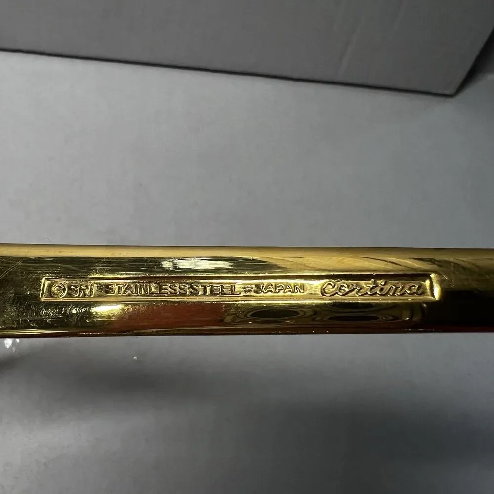 Vintage SRI Stanley Roberts Cortina Gold Electroplate Cake Pie Server Japan